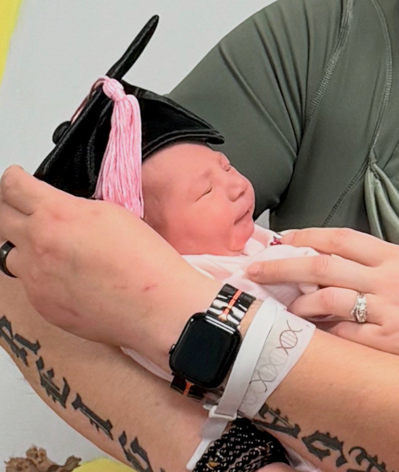 Sylvia, just home from the NICU, sleeping peacefully